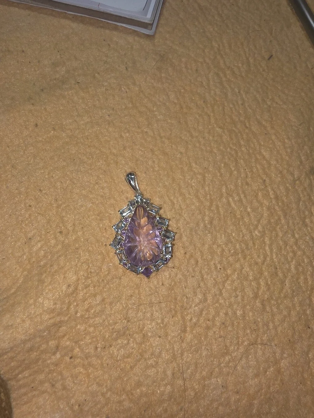Huge Genuine Gemstone 925 Pendant